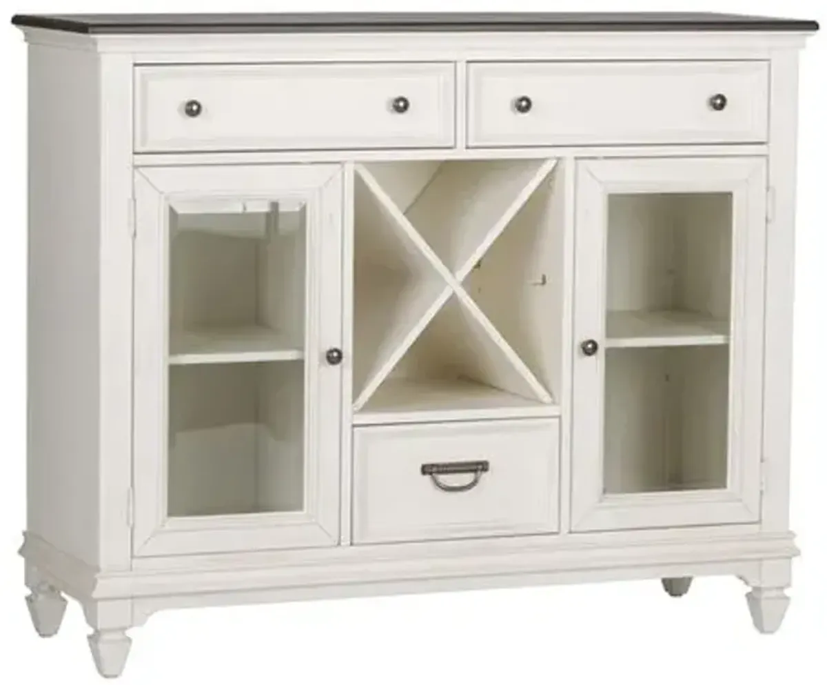 Liberty Furniture Allyson Park Wire Brushed White Cottage Buffet