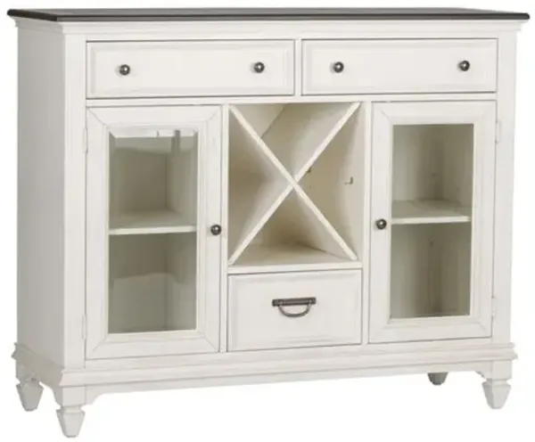 Liberty Furniture Allyson Park Wire Brushed White Cottage Buffet