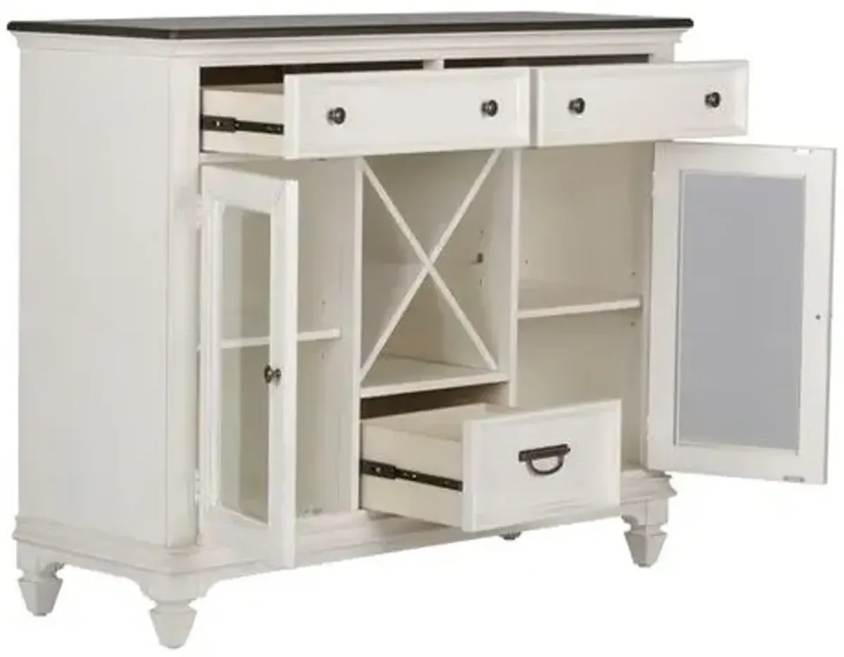 Liberty Furniture Allyson Park Wire Brushed White Cottage Buffet