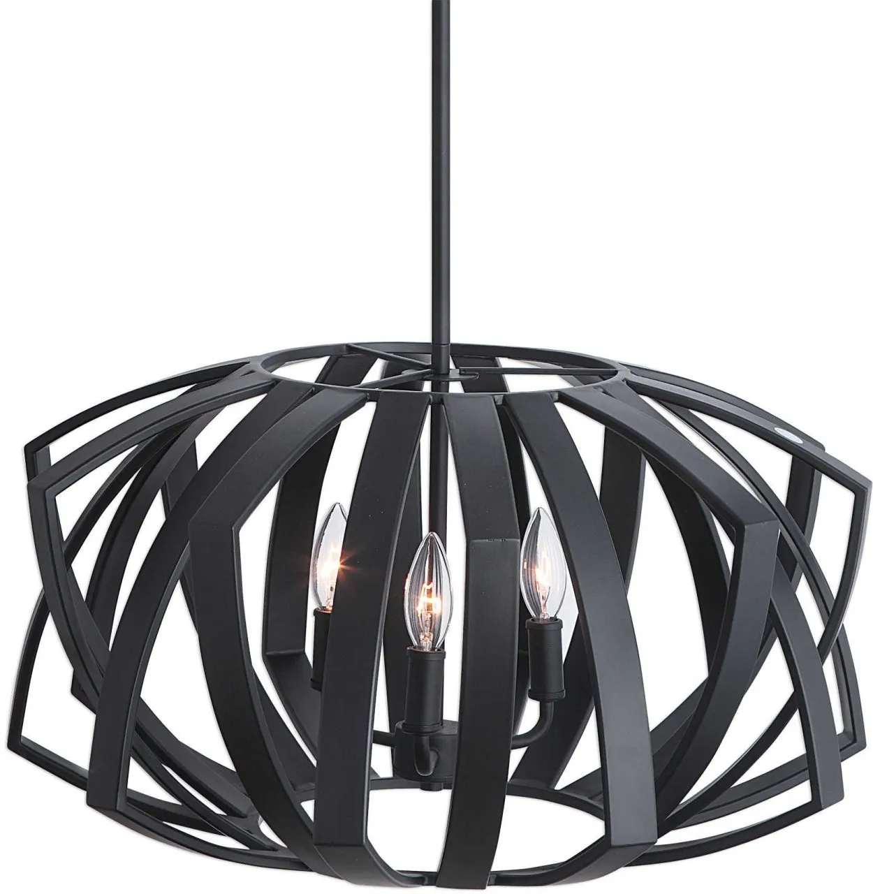 BY KALIZMA HOME THALES BLACK GEOMETRIC PENDANT LIGHT