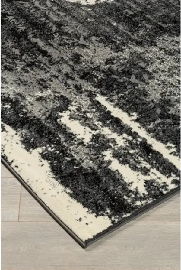ROSKOS 8' X 10' RUG BLACK/CREAM/GRAY SIGNATURE DESIGN