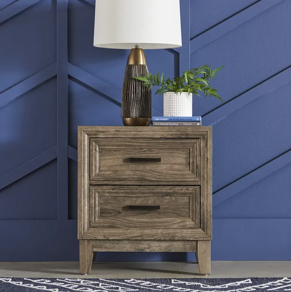 Liberty Furniture Complete Queen Bedroom Set Storage Bed, Dresser, Mirror & Nightstand Ridgecrest
