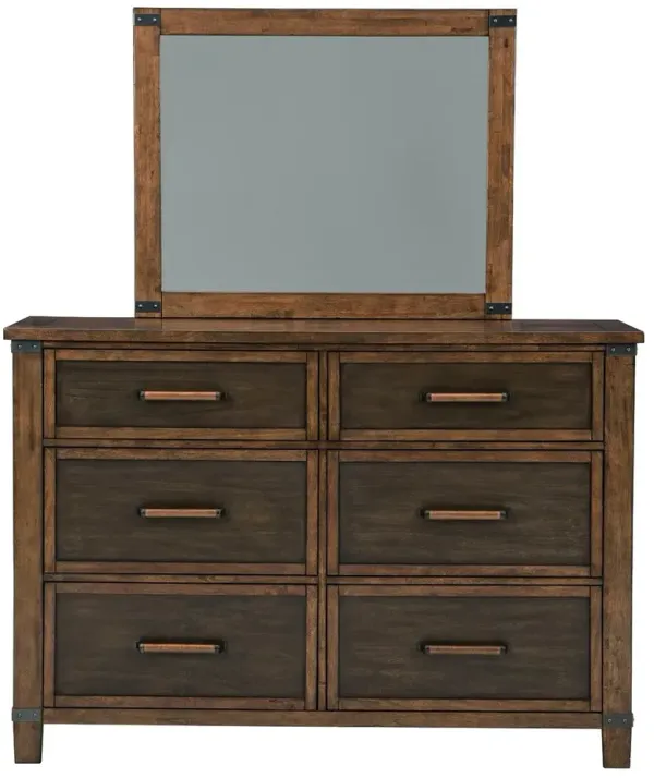 WYATTFIELD DRESSER AND MIRROR TWO-TONE BENCHCRAFT
