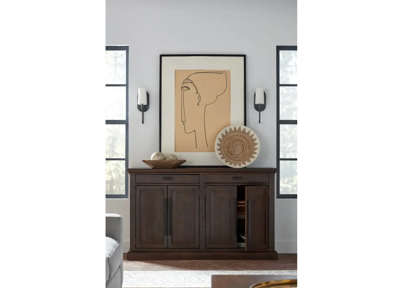 Aspenhome Hermosa Brown/Dark 65 Inch Console