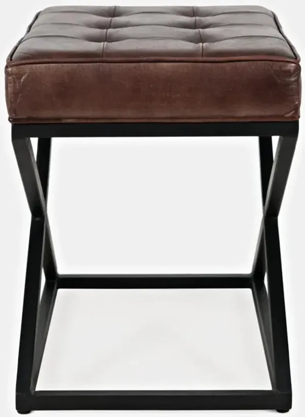 Jofran Hogan Small Ottoman Dark Sienna