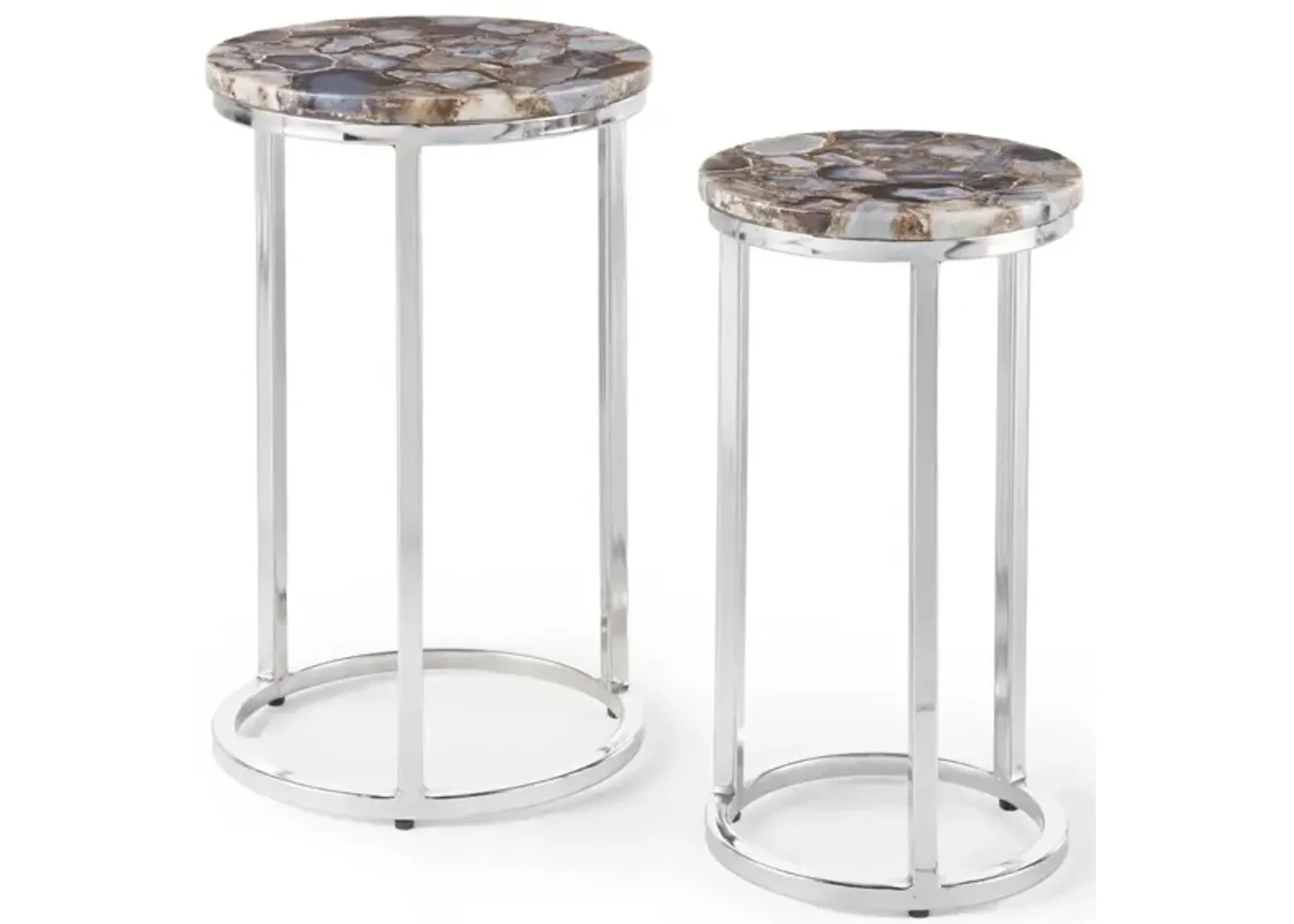 Steve Silver Onyx Agate Nesting Table