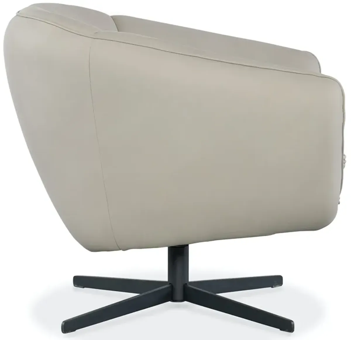 MINA BUCKSKIN BEIGE SWIVEL LEATHER CHAIR