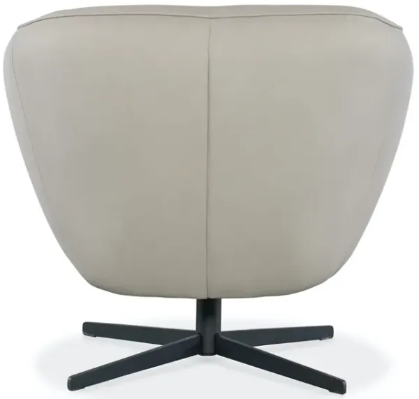 Hooker Furniture Mina Buckskin Beige Swivel Leather Chair