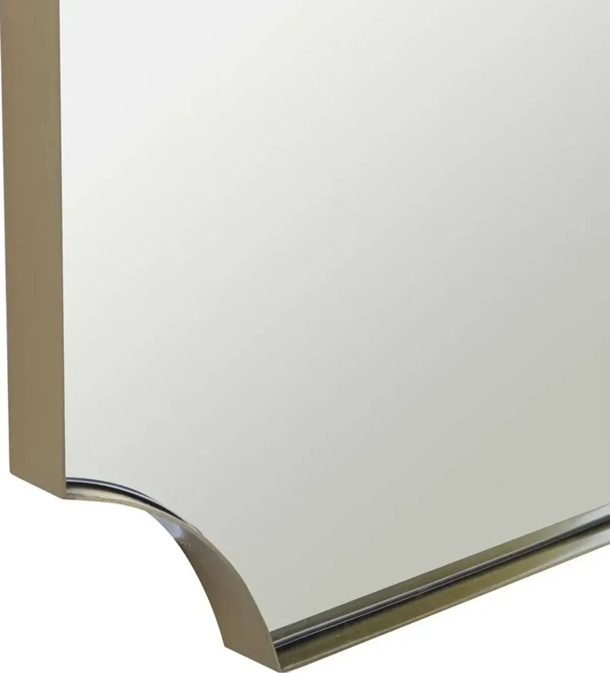 Uttermost Lennox Plated Brushed Brass Scalloped Corner Mirror