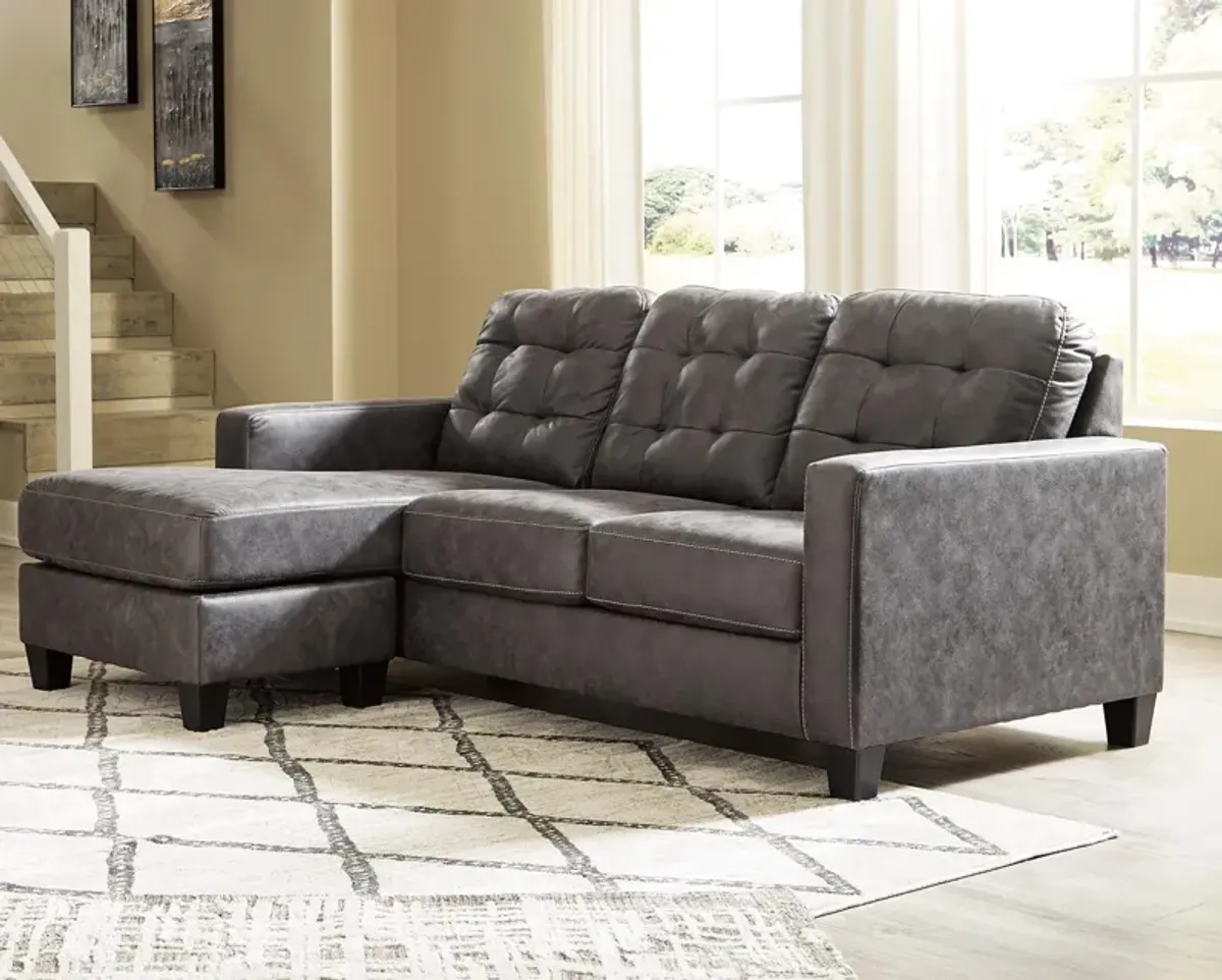 Ashley Venaldi Sofa Chaise Gunmetal Benchcraft