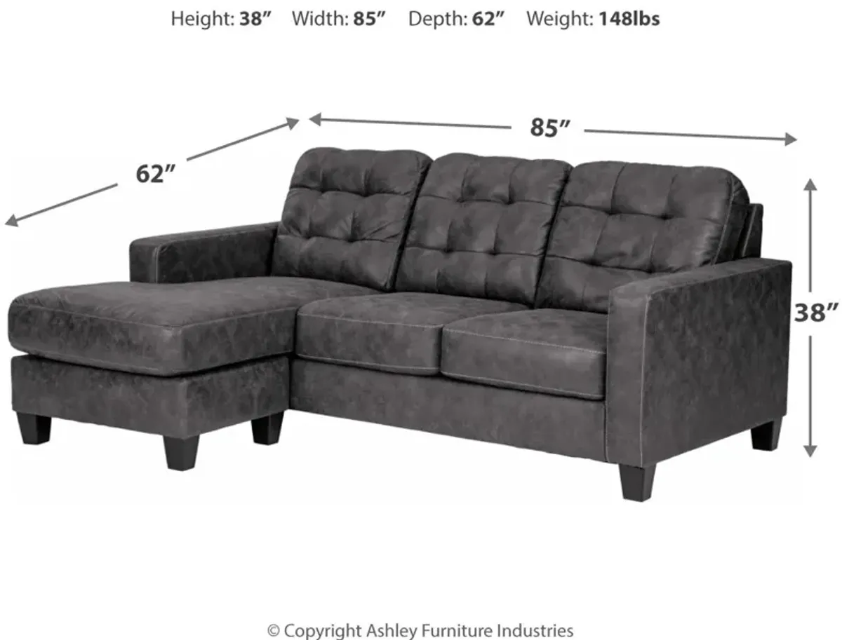 Ashley Venaldi Sofa Chaise Gunmetal Benchcraft