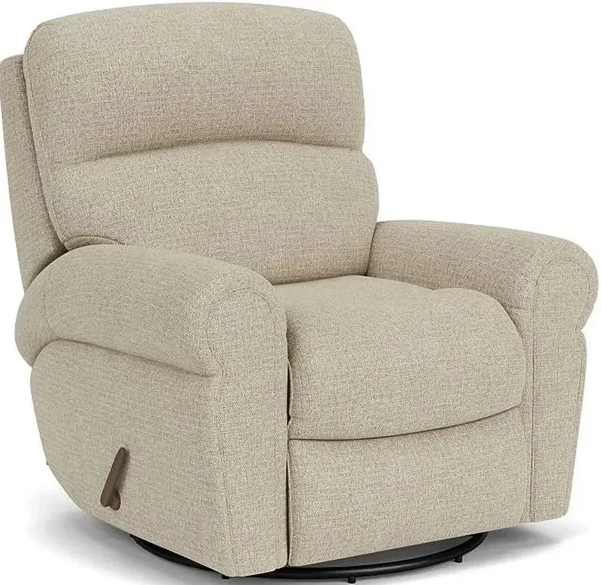 Flexsteel Langston Brown Truffle Swivel Gliding Manual Recliner