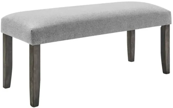 Steve Silver Emily Grey Backless Bench In Mossy Grey Finish