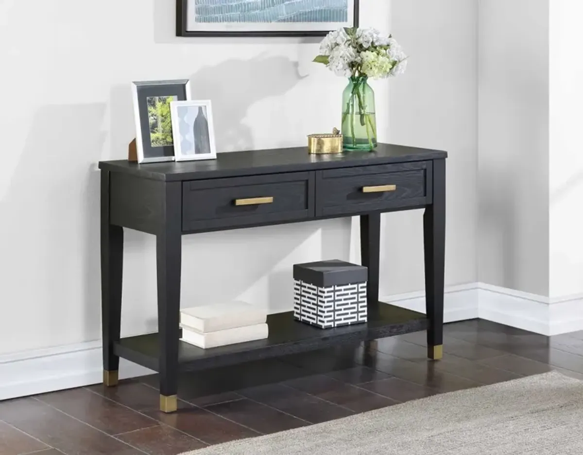 Steve Silver Yves Rubbed Charcoal Sofa Table