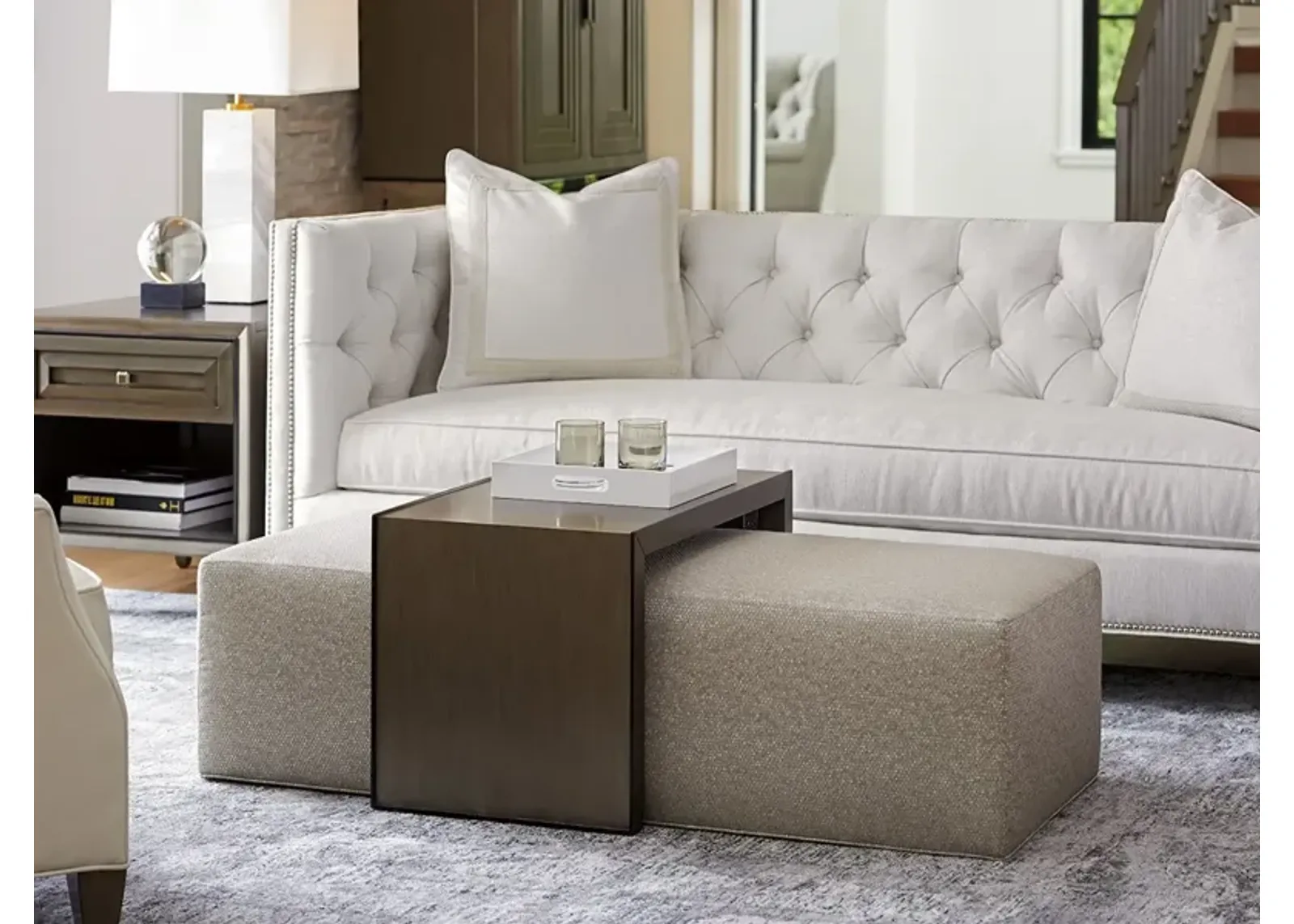 Ariana by Lexington Savona Cocktail Ottoman with Slide