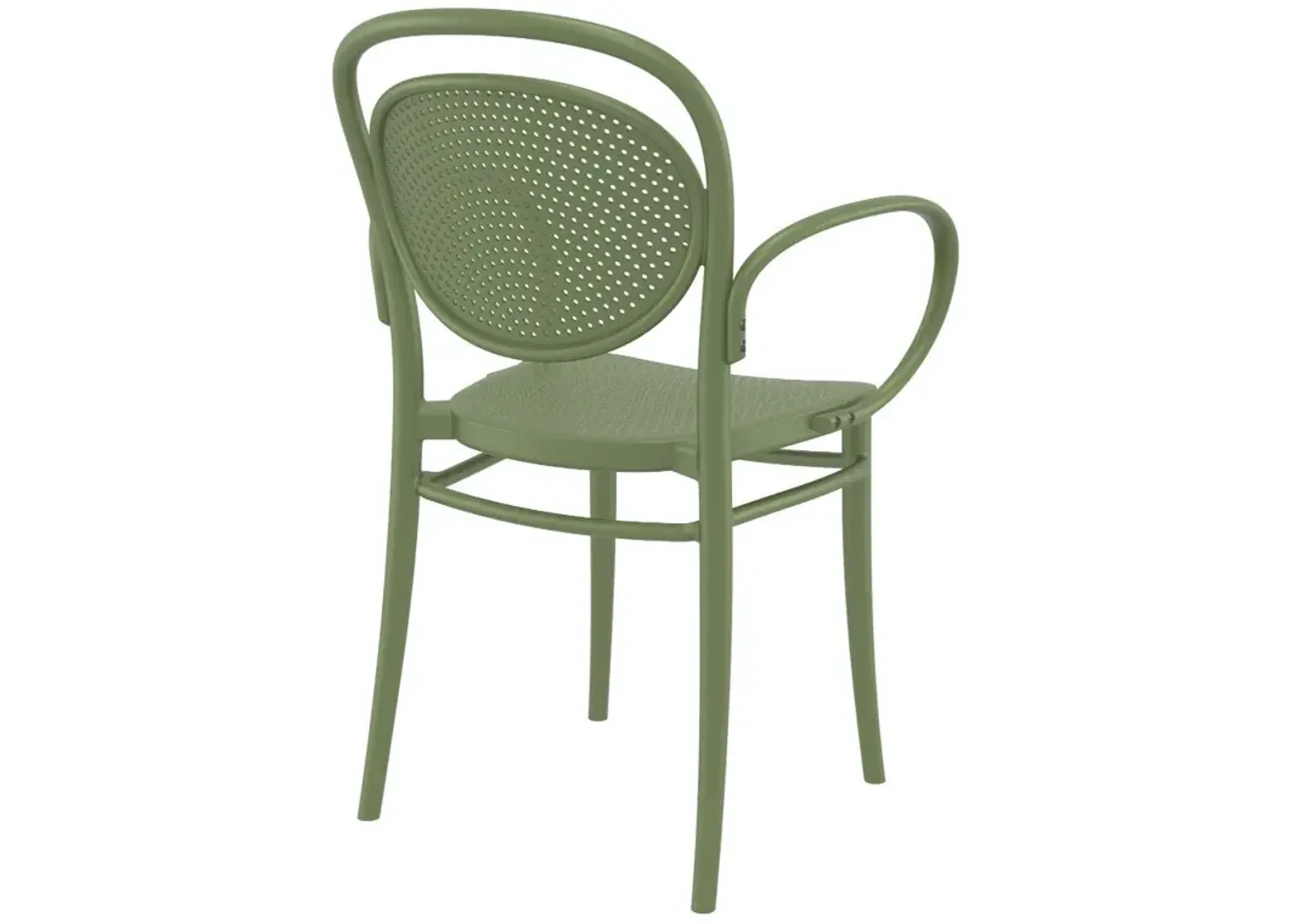 MARCEL XL RESIN OUTDOOR ARM CHAIR OLIVE GREEN