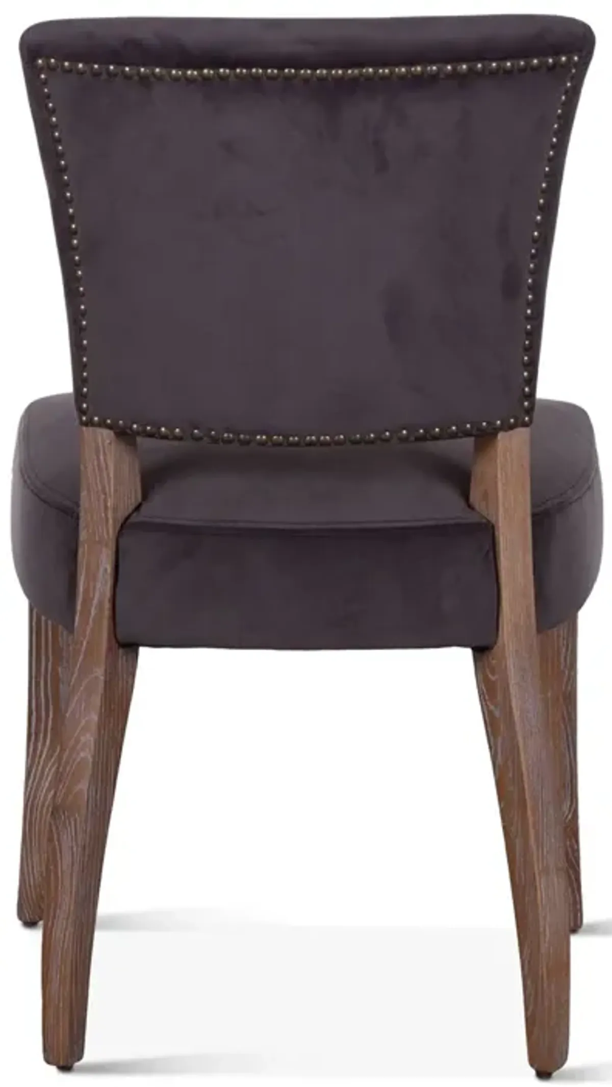 Home Trends Design Grosvenor Asphalt Gray Velvet Side Armless Chair