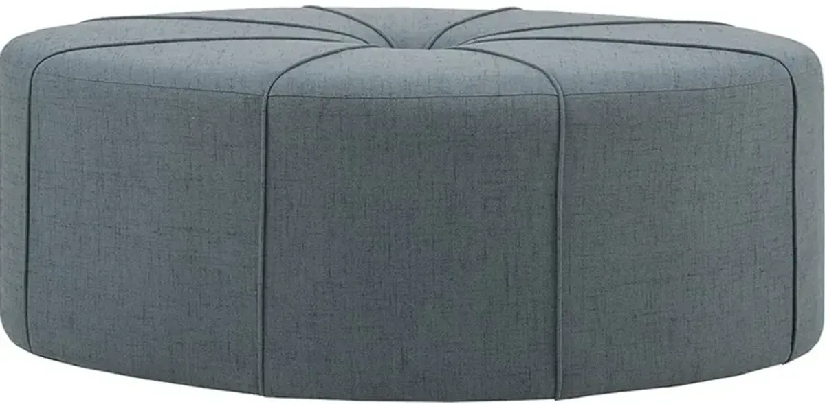 Olliix Madison Park Blue Ferris Oval Ottoman