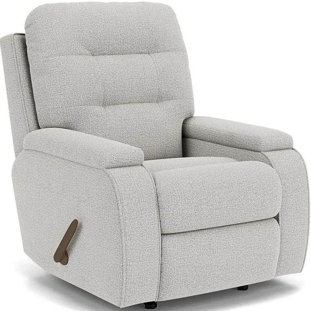 Flexsteel Kerrie Silver Glacier Swivel Gliding Manual Recliner