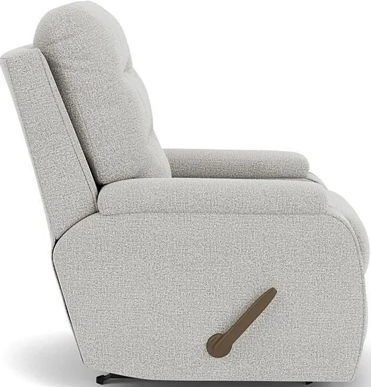 Flexsteel Kerrie Silver Glacier Swivel Gliding Manual Recliner