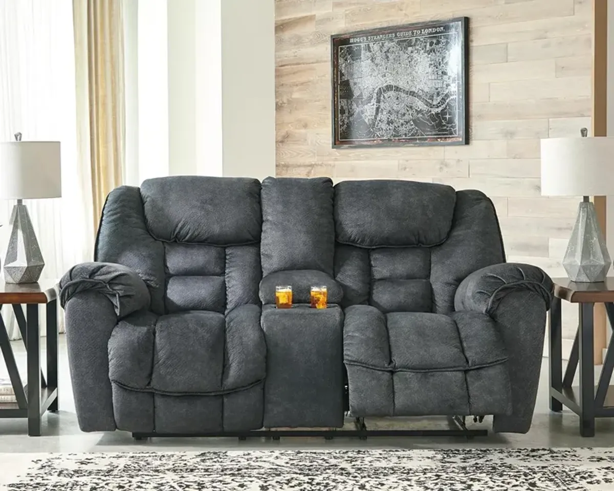 Ashley Capehorn Granite Double Reclining Loveseat