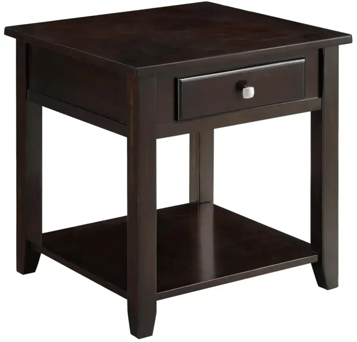 Coaster Bradford 1-Drawer Square Wood End Table Walnut