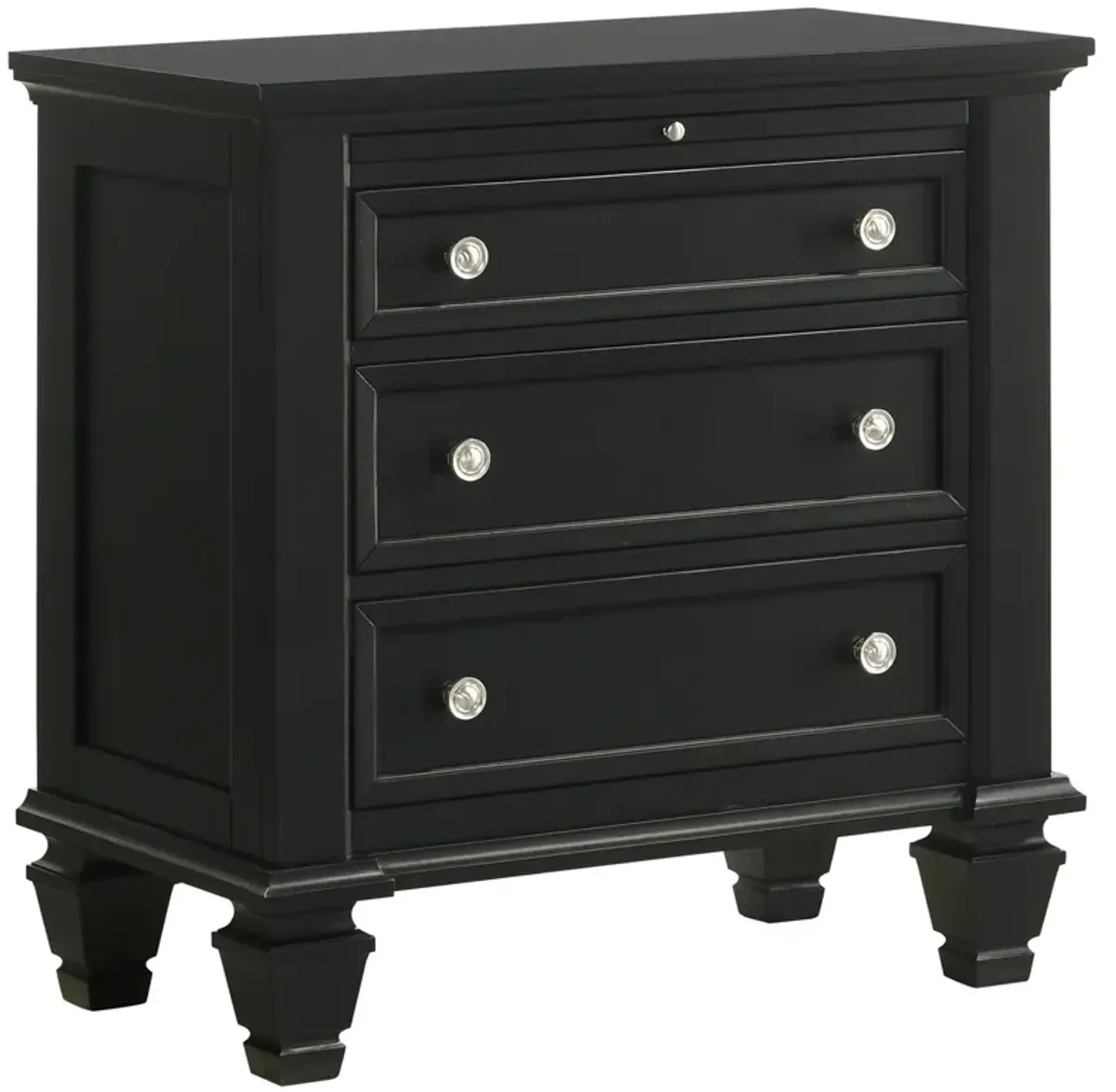 Coaster Sandy Beach 3-Drawer Nightstand Black