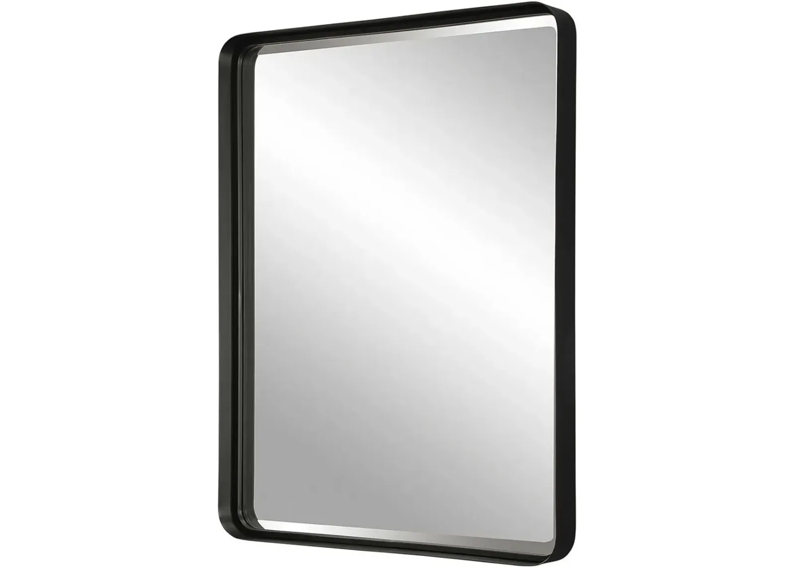 Uttermost Crofton Satin Black Large Mirror