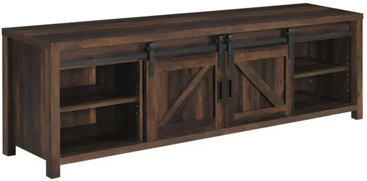 Coaster Madra 2-Door Engineered Wood 79 Inch TV Stand Dark Pine