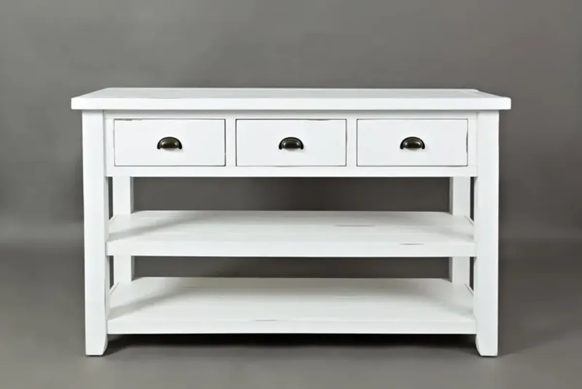 Jofran Artisan's Craft Sofa Table Weathered White