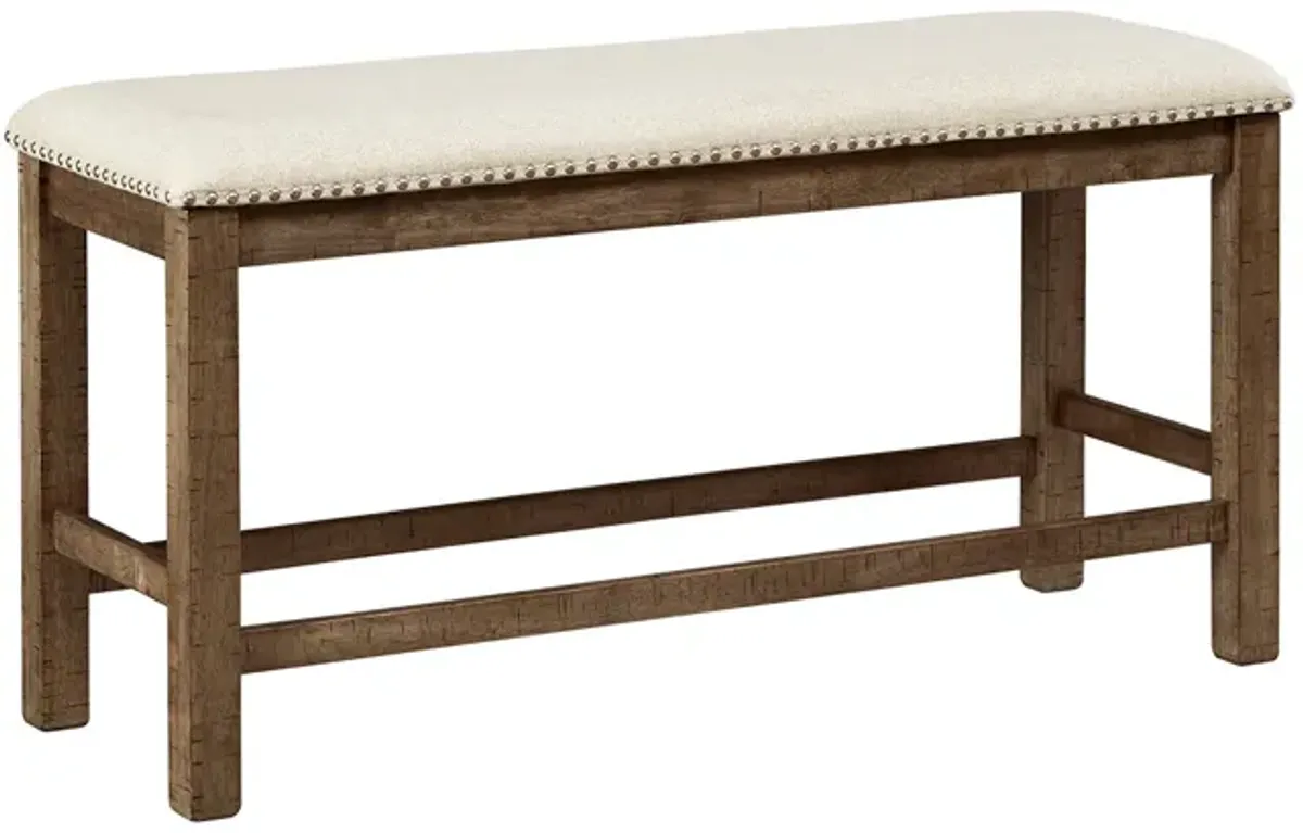 Ashley Moriville Beige Counter-Height Dining Bench