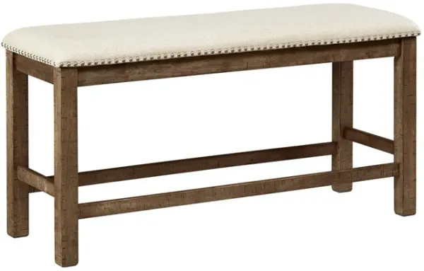 Ashley Moriville Beige Counter-Height Dining Bench