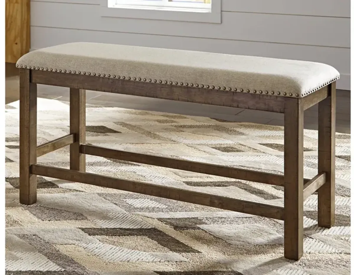 Ashley Moriville Beige Counter-Height Dining Bench