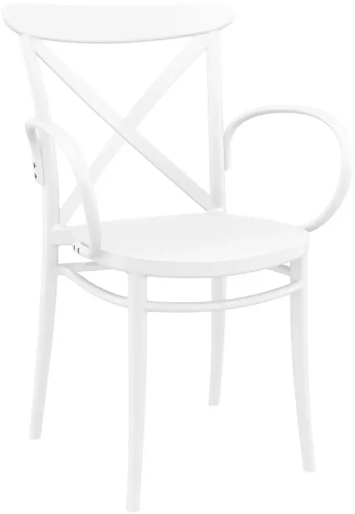 Compamia Cross XL Patio Dining Set with 4 Chairs White