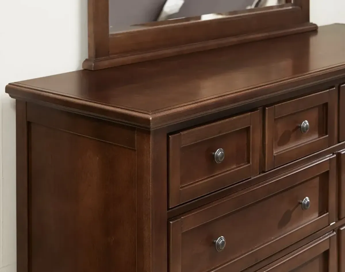 Vaughan-Bassett Bonanza Cherry Triple 8-Drawer Dresser