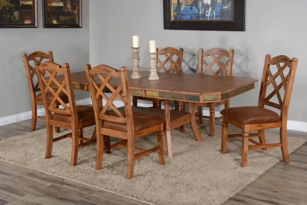 Sunny Designs Sedona Rustic Oak 44 Inch Extension Dining Table