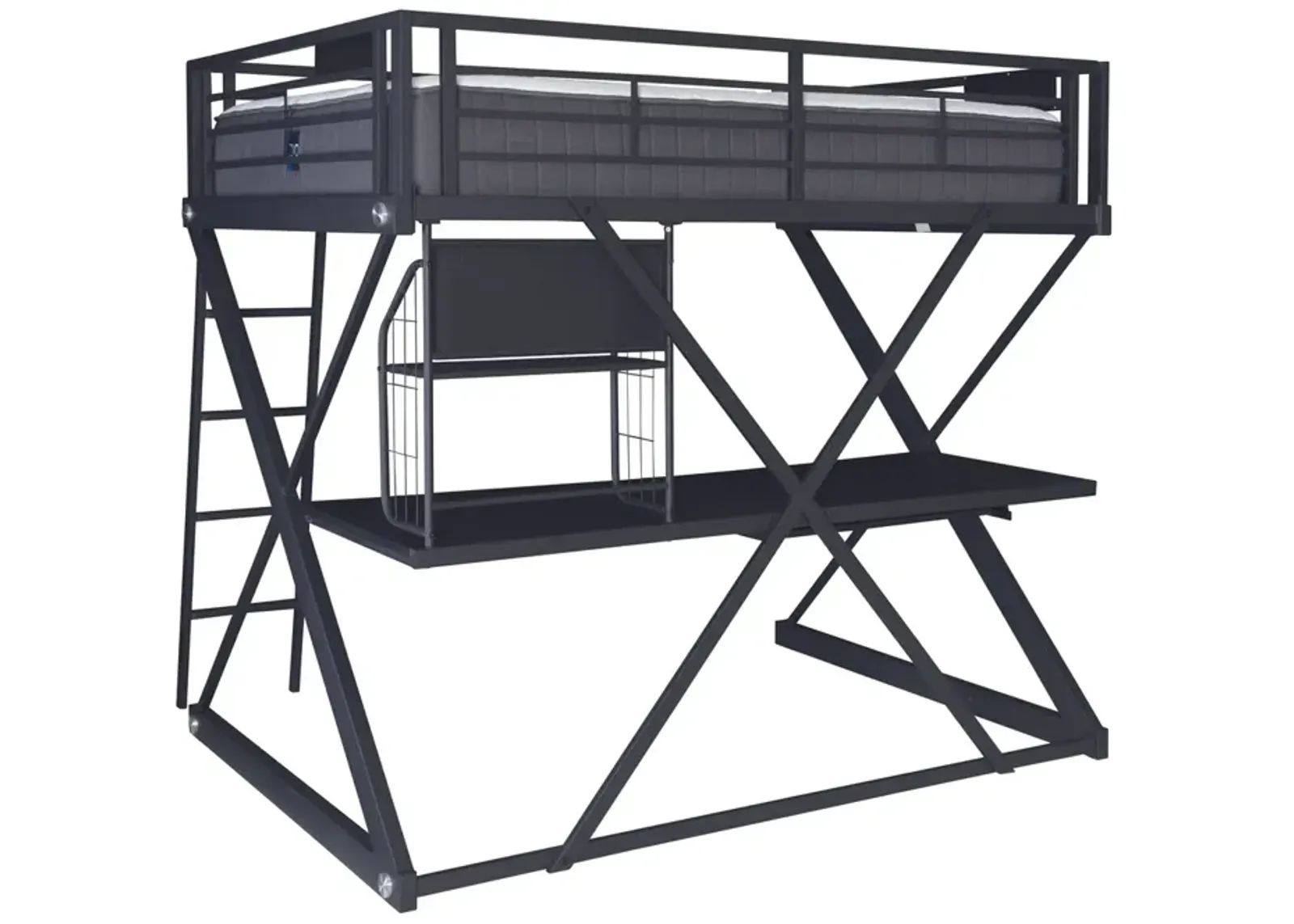 Powell Kids/Teens Z-Bedroom Full Size Study Loft Bunk Bed