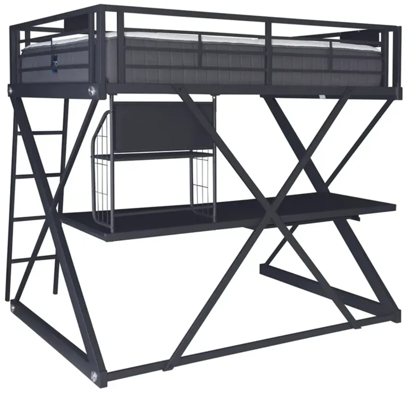 Powell Kids/Teens Z-Bedroom Full Size Study Loft Bunk Bed