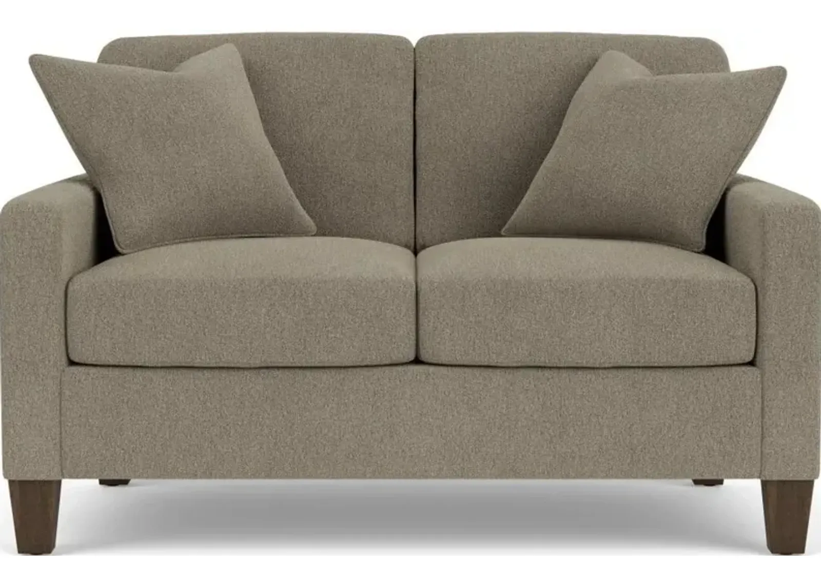 Flexsteel South Haven Gray Dove Loveseat with Square Legs