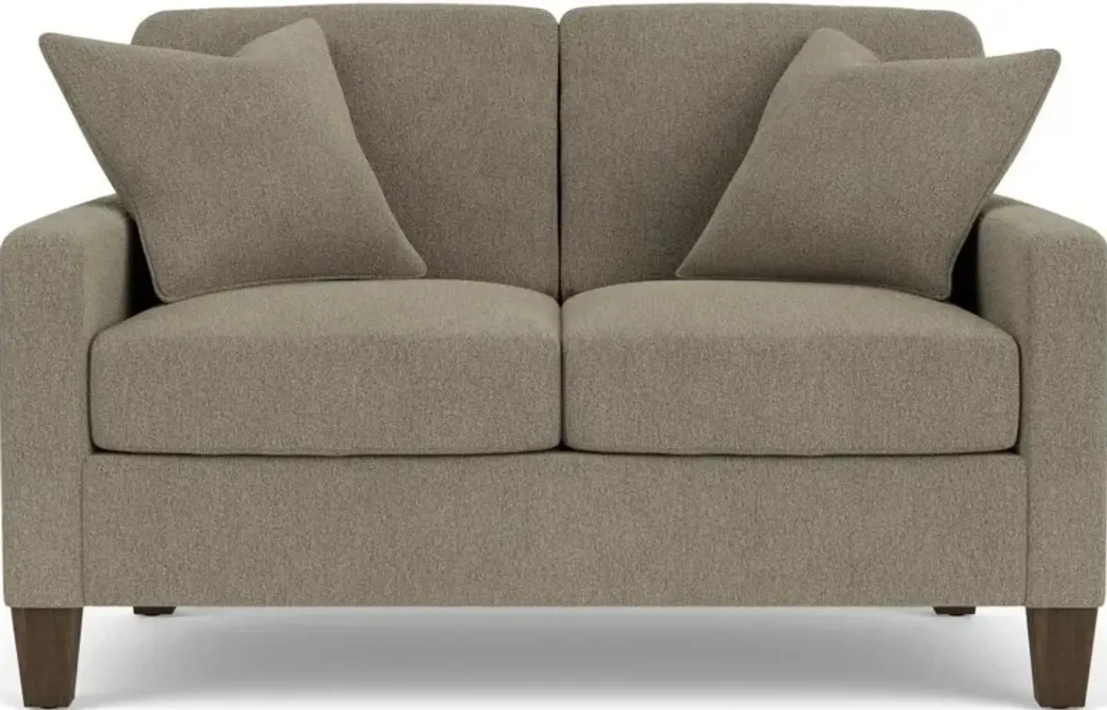 Flexsteel South Haven Gray Dove Loveseat with Square Legs