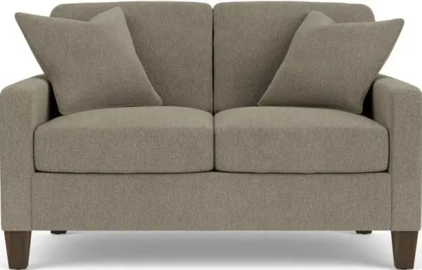 Flexsteel South Haven Gray Dove Loveseat with Square Legs