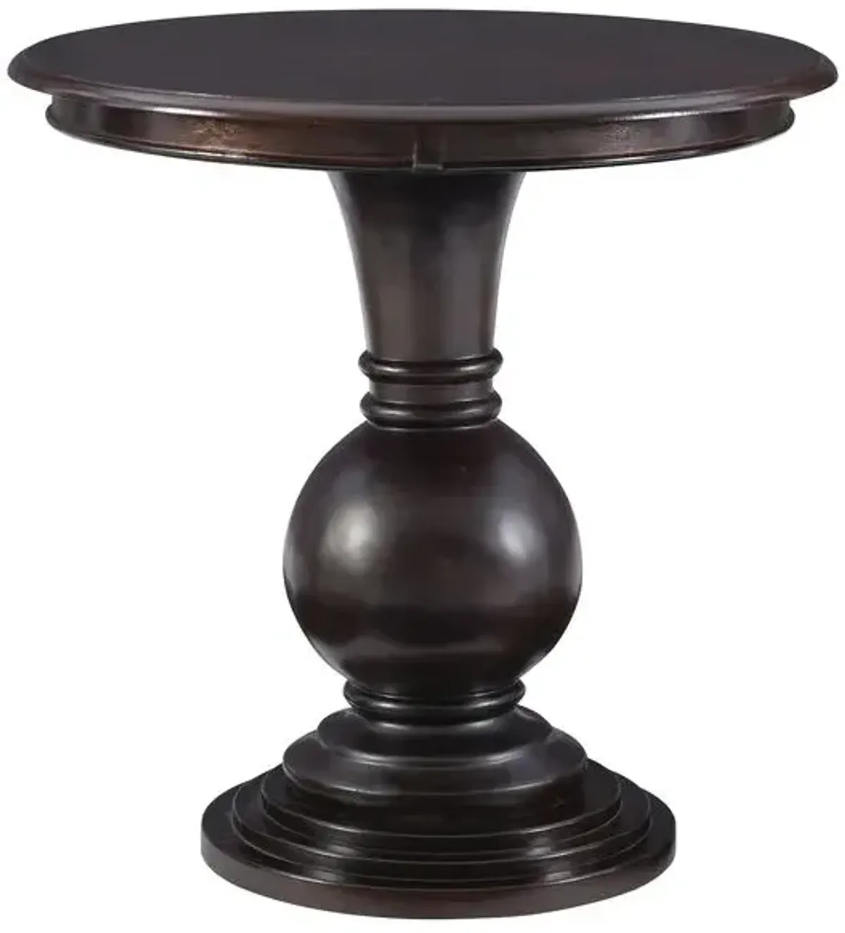 Powell Espresso Round Accent Table