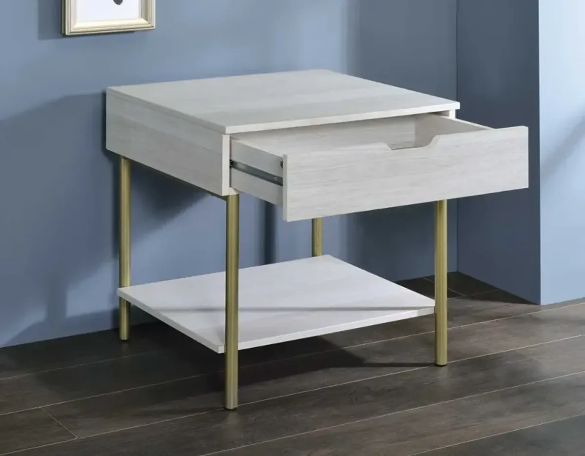 Steve Silver Whitman Weathered White Square End Table