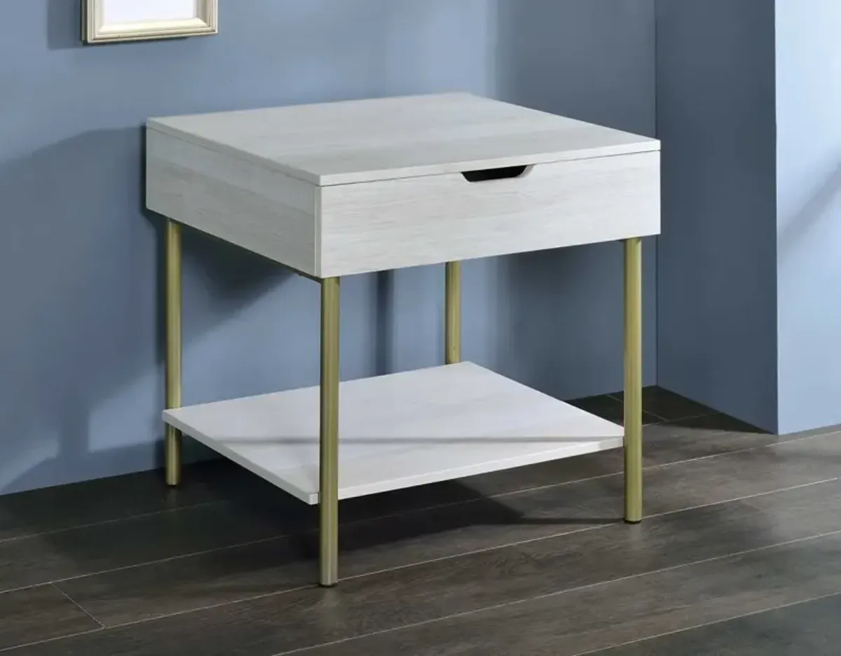 Steve Silver Whitman Weathered White Square End Table