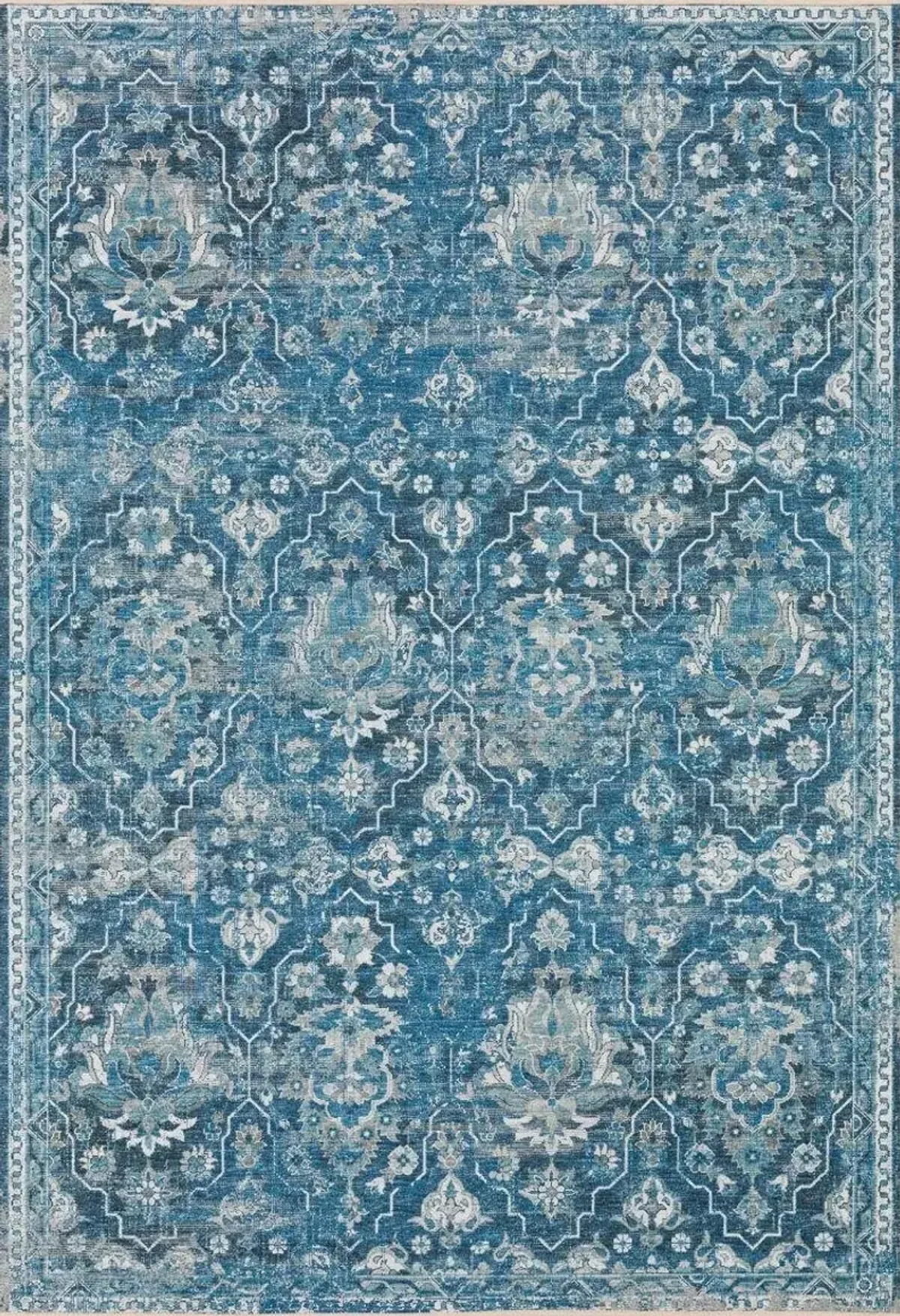 Dalyn Heirloom Floral Lattice Deep Blue 5'X8' Area Rug