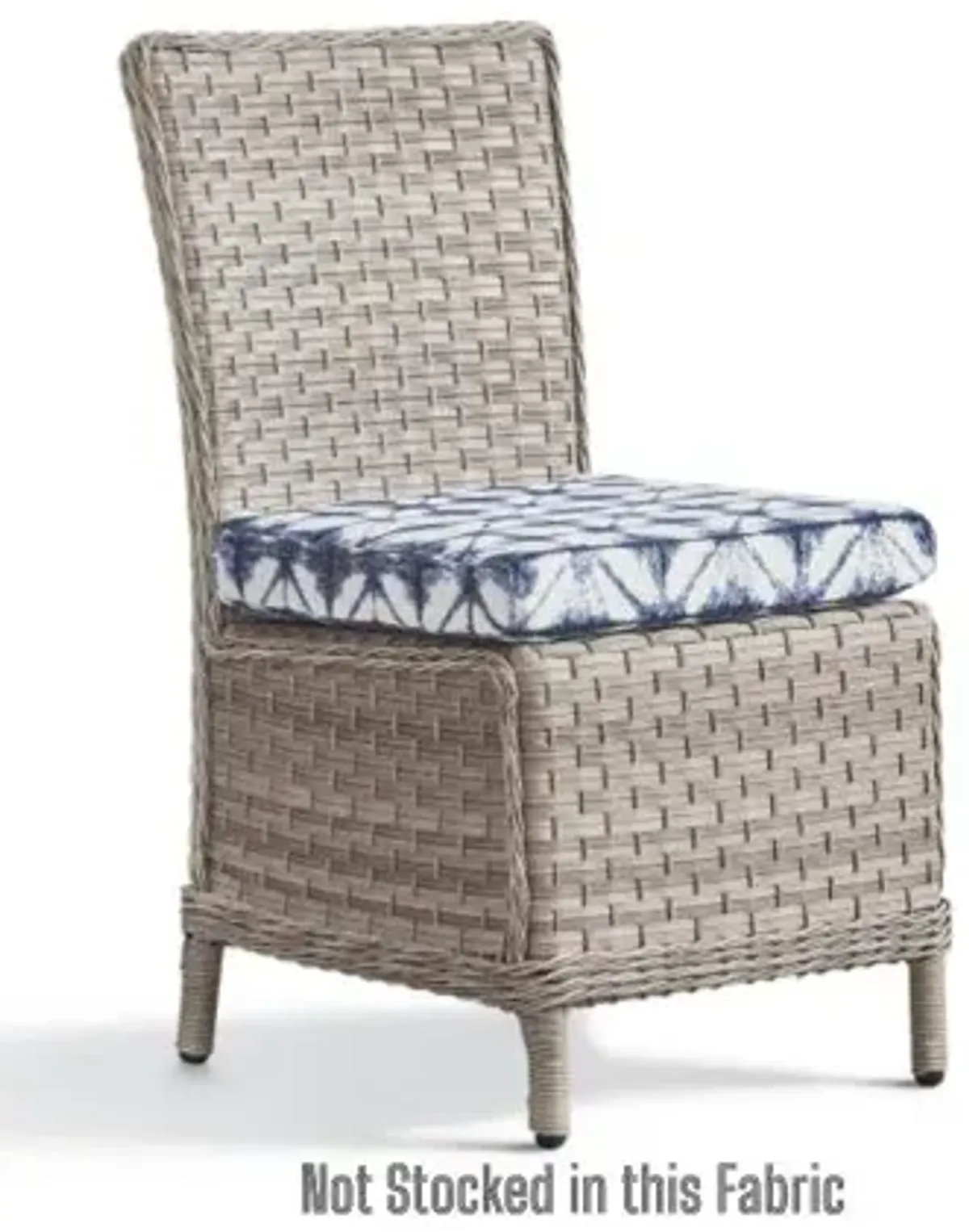 South Sea Outdoor Living Mayfair Soft Granite Dining Side Chair with Cast Ocean Cushion