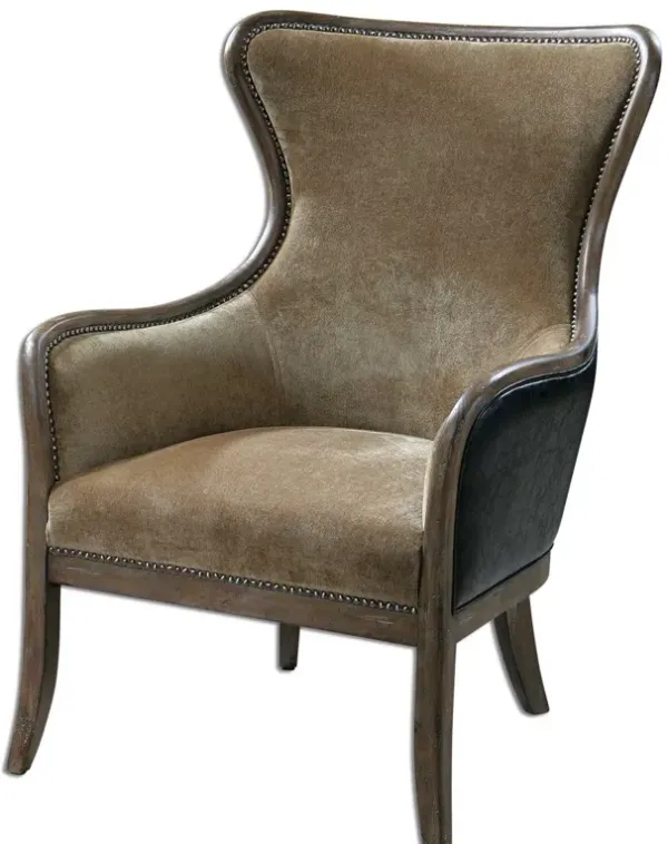 Uttermost Snowden Caramel Tan Wing Chair