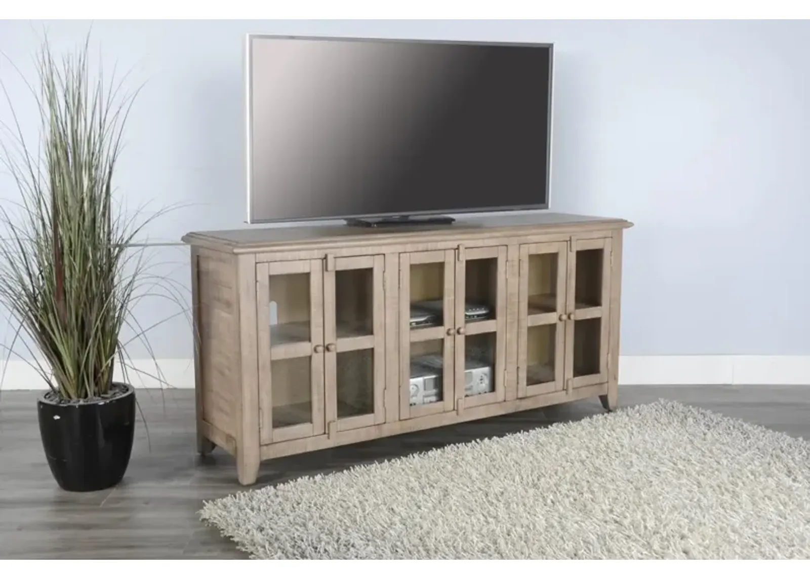 Sunny Designs Marina Beach Pebble 70 Inch TV Stand Console