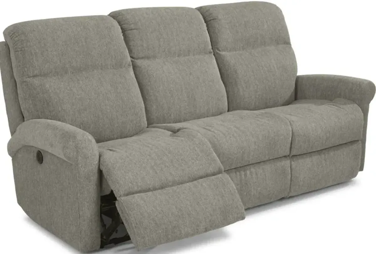 Flexsteel Davis Dove Power Reclining Sofa