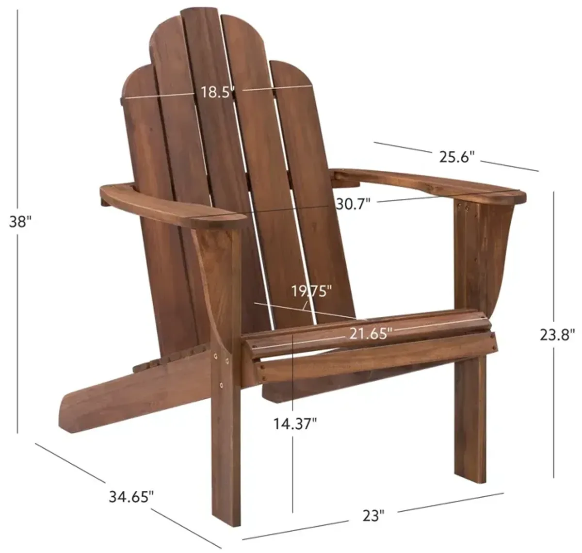 Linon Acorn Adirondack Chair